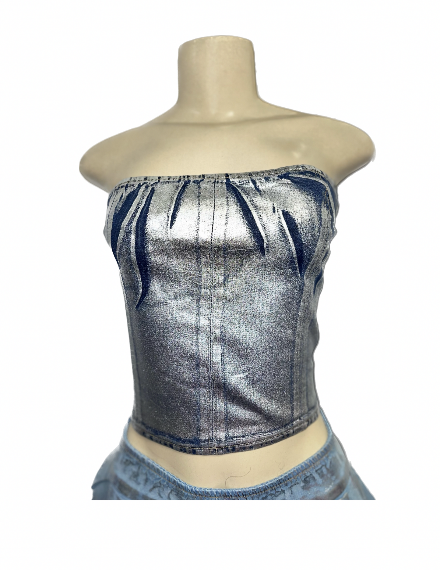 It Girl Metallic Tube Top